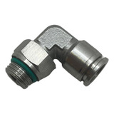 Cotovelo Aço Inox Engate Conector Tubo Pu 12mm Rosca 1 4 Bsp