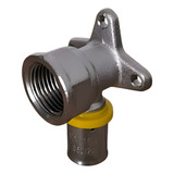 Cotovelo Com Base Fêmea Para Gás 1 2 Pol X 16mm Prensar Pex