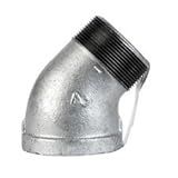 Cotovelo De Ferro Galvanizado Maleável B K Street 5 08 Cm Fip X 5 08 Cm Mip 45 Deg 