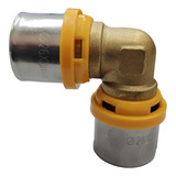 Cotovelo Latão Prensar Mangueira Gás 26 X 3mm Fêmea Fitting