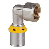 Cotovelo Para Gás Tubo Pex Prensar 20mm X 1 2 Fêmea
