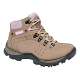 Coturno Bota Adventure Trilha Couro Camping Impermeável