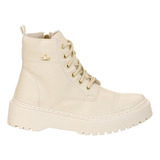 Coturno Bota Feminina Couro Blogueira Plataforma Ziper Moda