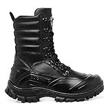 Coturno Militar Bota Tática Com Zíper Attack Reforçado Resistente A água Cor Preto Tamanho 44