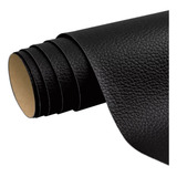 Couro Adesivo Remendo Para Moveis Banco Sofá Preto 30x20cm