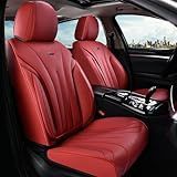 Coverado Capas De Assento De Carro Para Banco Dianteiro- Capa De Assento De Couro Luxuosa- 2 Peças- Capa De Assento Impermeável- Capas De Assento Automotivas- Protetor De Assento De Carro Para