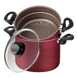 Coze Vapore Tramontina Paris Antiaderente 5 7 Litros 22cm Cor Vermelho