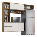 Cozinha Compacta Sol 5 Portas 1 Gav Cor Castanho off White