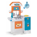 Cozinha Completa Azul   Magic Toys 8066 Cor Branco