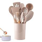 Cozinha Cozinha Silicone Antiaderente Com Cabo Madeira Cozinha Para Assar E Servir Essenciais Cozinha Para Casa Nova Ngumms