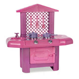 Cozinha De Brinquedo Bancada Infantil Com Pia Fogão Forno