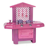 Cozinha De Brinquedo Bancada Infantil Com Pia Fogão Forno