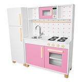 Cozinha De Brinquedo Eita Casa Perfeita Cozinha Infantil Branco rosa