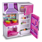 Cozinha De Brinquedo Utensílios Geladeira Fogão 65 Cm