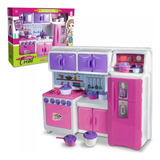 Cozinha Infantil Brinquedo Armário Fogão Criança Diversão