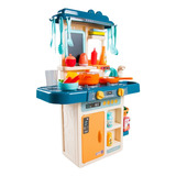 Cozinha Infantil Brinquedo Com Água Luz Som Fumaça 42 Peças