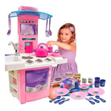 Cozinha Infantil Brinquedo Completa Fogão   Meu Jantarzinho