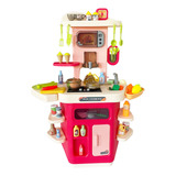 Cozinha Infantil Com Som Vapor Microondas Luz Bebedouro 88cm