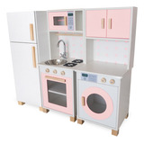 Cozinha Infantil Completa E Geladeira E Máquina De Lavar Mdf