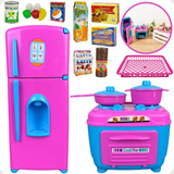 Cozinha Infantil Completa Fogão Geladeira Comidas
