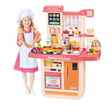 Cozinha Infantil Completa Painel Touch Vapor