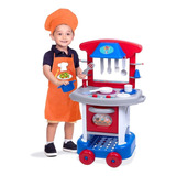 Cozinha Infantil Completa Play Time Cotiplás Azul vermelha