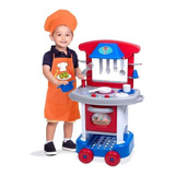 Cozinha Infantil Completa Play Time Cotiplás Vermelha azul