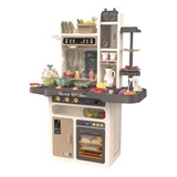 Cozinha Infantil Completa Som Luz Vapor Maquina De Ovos 94cm