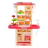 Cozinha Infantil De Brinquedo Grande Completa Solta Água E Som Com Acessórios Completa