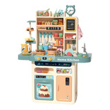 Cozinha Infantil Grande Completa Fogão Vapor Pia Lousa Cor Colorido
