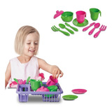 Cozinha Infantil Loucinha Completa Jogo De Panela Escorredor