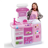 Cozinha Infantil Magic Toys Pia Sai Água Com Acessórios 93cm
