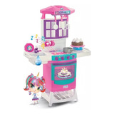 Cozinha Infantil Mágica Eletrônica Super Magic Toys 8012 Cor Rosa