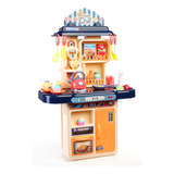 Cozinha Infantil Menina Completa Geladeira Forno Sai Fumaça