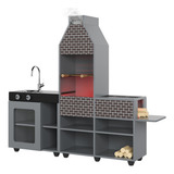 Cozinha Infantil Mini Chefe Com Churrasqueira Completa