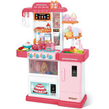 Cozinha Infantil Multi Funções Vapor Comida Muda Cor 76cm