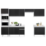 Cozinha Modulada 6 Módulos Composição 8 Bco pto Lumil Móveis