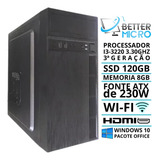 Cpu I3 3220 Ssd 120gb 8gb Ram Wi fi Win10 E Office