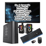 Cpu Mini Monitor 19 Intel Core I5 9a Ger 16gb Ssd480gb Win10