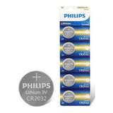Cr2032 Philips Lithium 3v 100 Baterias