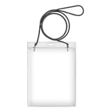 Crachá Vertical Com Cordão P Eventos 10 8x13cm Kit 50 Peças
