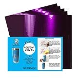 Craftable Vinil De Artesanato Metálico Roxo Para Cricut E Silhueta Cameo Vinil Com Acabamento Cromado 5 Folhas De 30 48 X 30 48 Cm