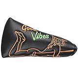 Craftsman Golf Beauty Hold The Club Black Blade Putter Headcover Fecho Magnético Good Vibes