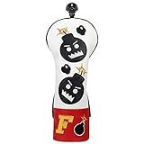 Craftsman Golf Red White Big Bomb Golf Club Driver Headcover Fairway Wood Hybrid Rescue PU Head Covers Capa De Madeira F 