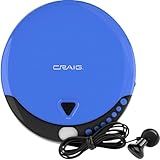 Craig Electronics Leitor De CD Pessoal Com Fones De Ouvido Azul CD2808 BL 