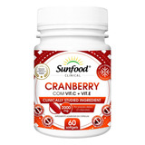 Cranberry Capsulas 1000mg Vitamina C Vitamina E 60cáps Sabor Sem Sabor