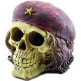Cranio Caveira Che Guevara Em Resina Boina