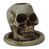 Cranio Caveira Porta Velas Ou Incensário