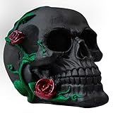 Crânio Caveira Rosas Na Boca Esqueleto