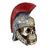Crânio Caveira Soldado Romano Em Resina Halloween Decoração